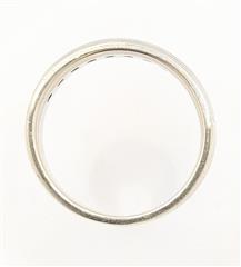 14K 8.6g Solid White Gold Mens Diamond Classic Tradition Wedding Band Size-10.5